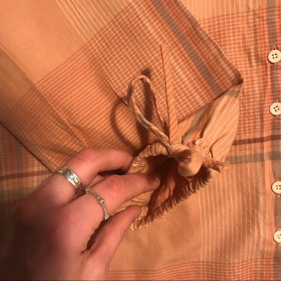 Madewell Plaid Peasant top - Picture 6 of 8